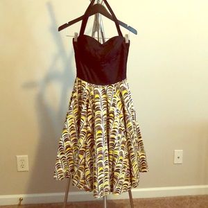 Anthropologie In memory of feathers party dress